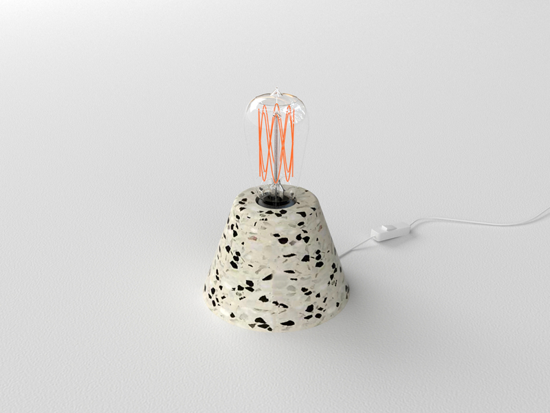 LVY-T8506B  Concrete Cement Terrazzo Bases Table Lamp Desk Lamp Morden Decorative E27 Table Light