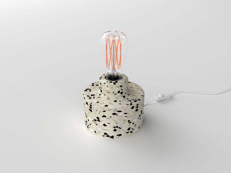 LVY-T8505B Concrete Cement Terrazzo Bases Table Lamp Desk Lamp Morden Decorative E27 Gray/black Table Light
