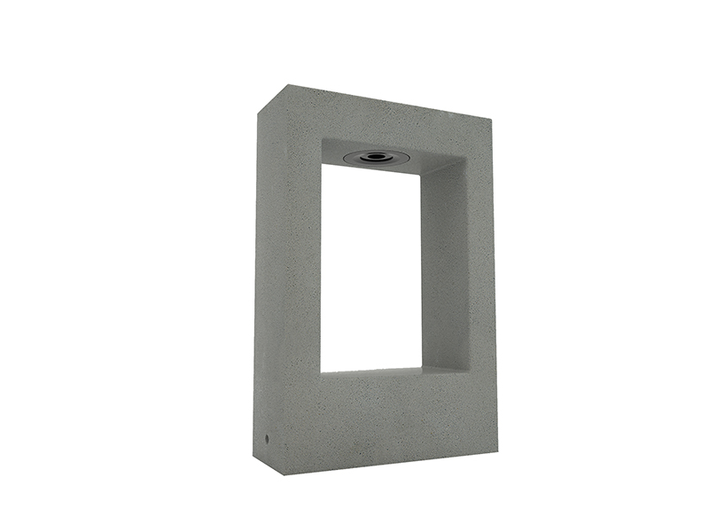 LVY-O6014 Cement Concrete LED Light Fixture Gray/black Outdoor Garden Lamp
