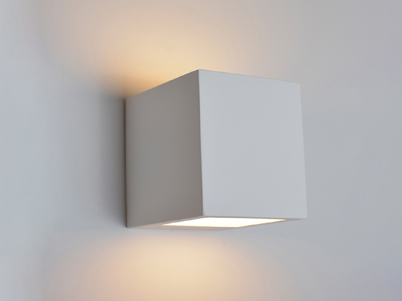 LVY-W0129 Gypsum Plaster Square Modern G9 Indoor Wall Light