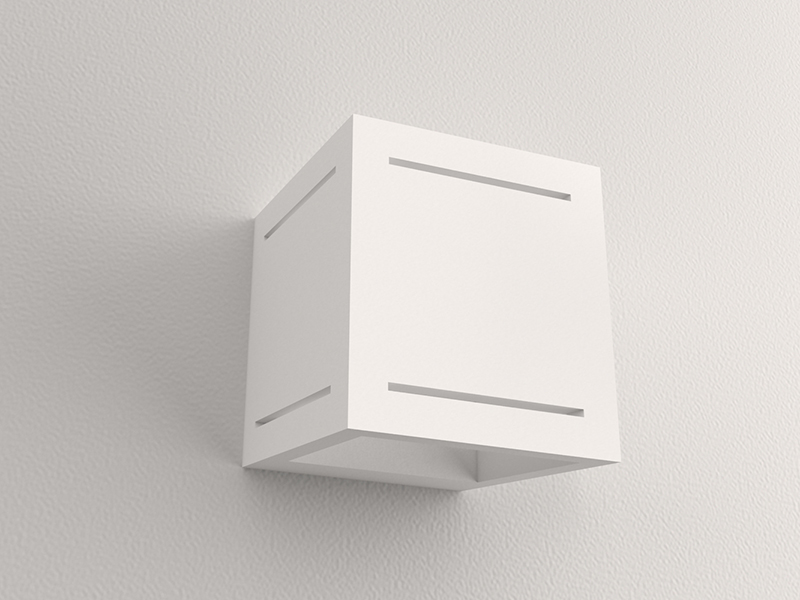 LVY-W0146 Gypsum Plaster Square White Modern Recessed G9 Indoor Wall Lamp