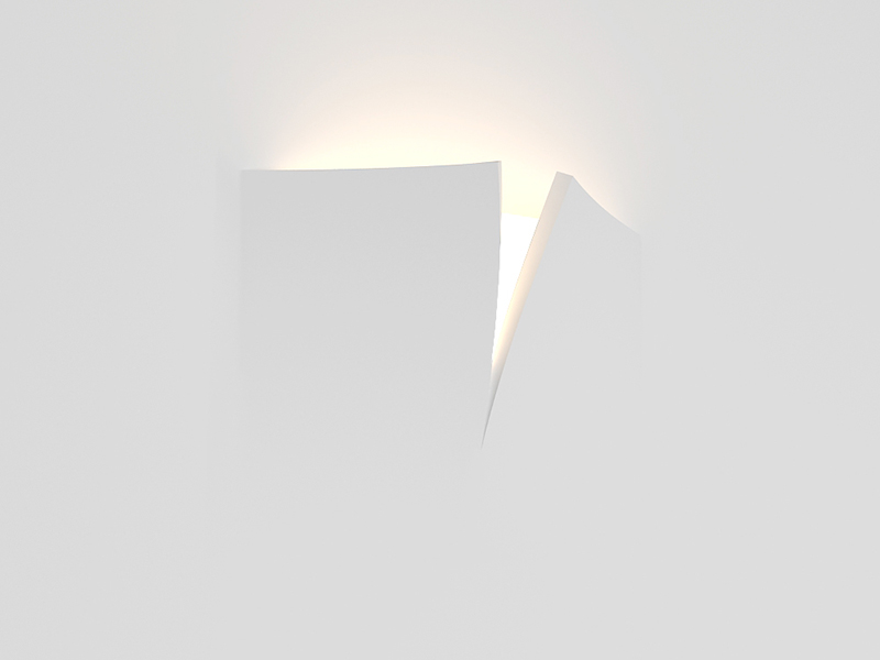 LVY-W0150 Gypsum Plaster White Modern Recessed E14/E27 Indoor Wall Lamp