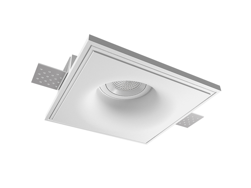 LVY-D0118 Gypsum Plaster Aluminium White GU10/MR16/COB Recessed Round Indoor Downlight