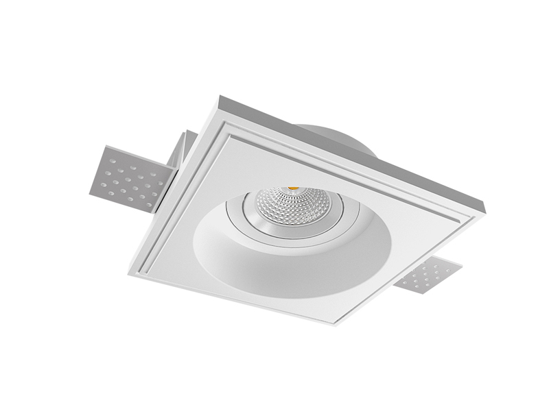 LVY-D0121 Gypsum Plaster Aluminium White GU10/MR16/COB Recessed Indoor Downlight