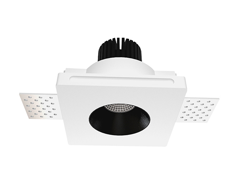 LVY-D0134 Gypsum Plaster Aluminium White Round Shape Frameless COB Indoor Downlight