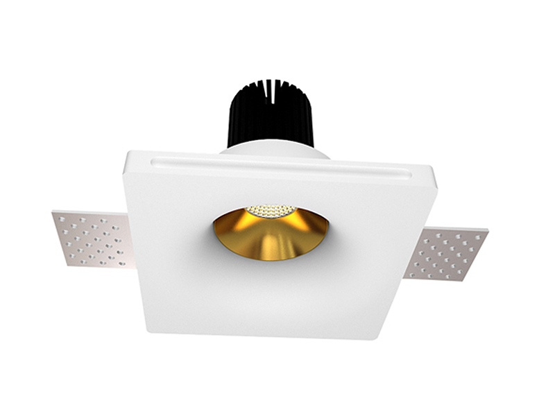 LVY-D0136 Gypsum Plaster Aluminium Round Shape Frameless COB Indoor Downlight