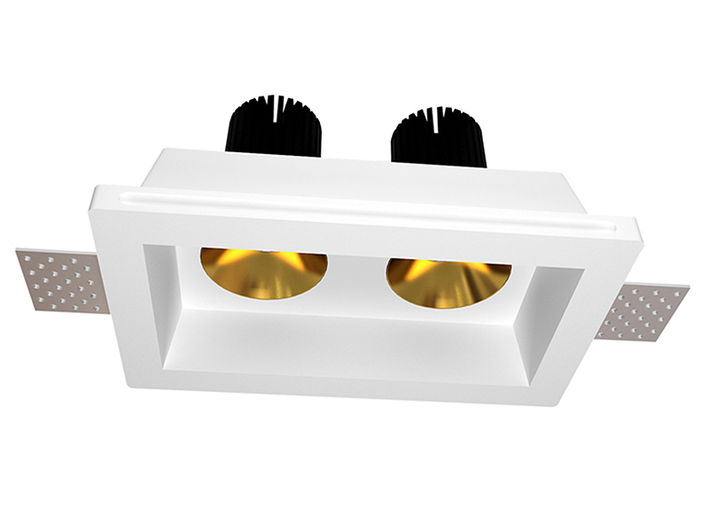 LVY-D0139 Gypsum Plaster Aluminium Square Shape Frameless COB Indoor Downlight