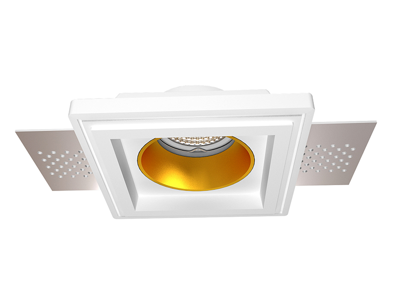 LVY-D0143 Plaster Gypsum Gold/Black ReCessed Trimless GU10 Lamps Downlight