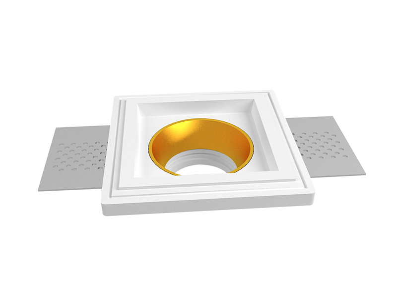 LVY-D0144 Plaster Gypsum Gold/Black ReCessed Trimless GU10 Lamps Downlight