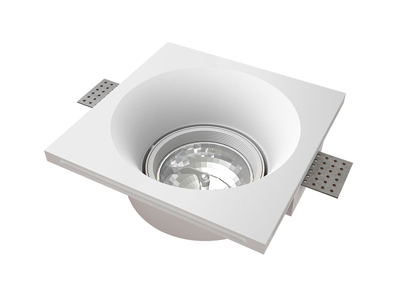 LVY-D0154 Plaster Gypsum White Recessed Trimless AR111 Lamps Downlight