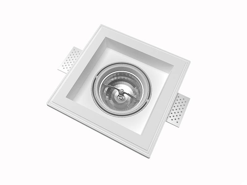 LVY-D0156 Gypsum Plaster White Ceiling Recessed Trimless AR111 Downlight