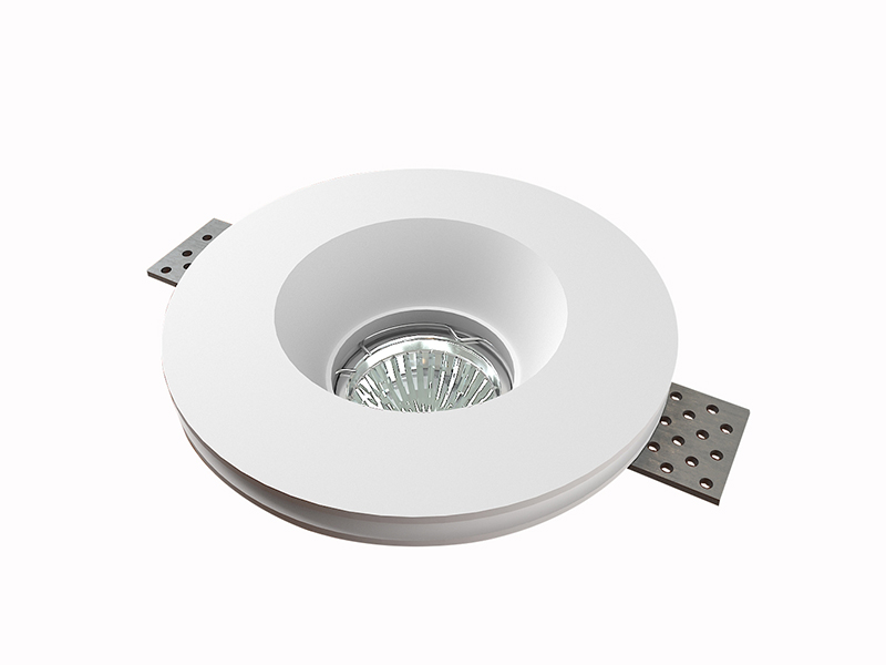 LVY-D0109 Gypsum Plaster White GU10 Round with Glass Downlights