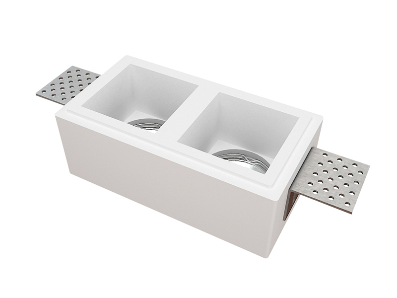 LVY-D0115 Gypsum Plaster Double Hole White 2*GU10 Indoor Downlights