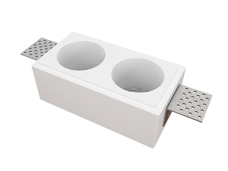 LVY-D0116 Gypsum Plaster Double Hole White 2*GU10 Indoor Downlights