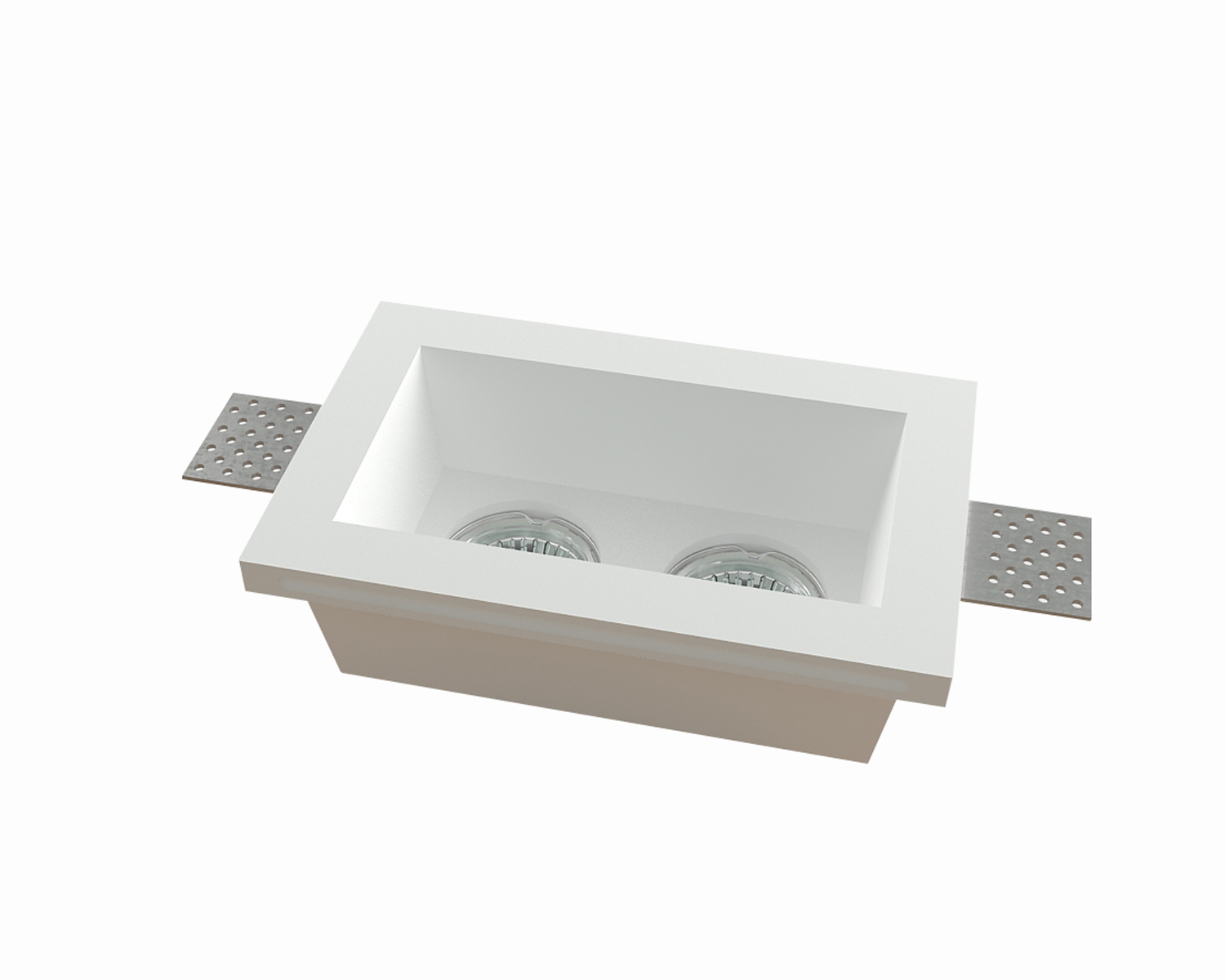 LVY-D0108 Gypsum Plaster Double Hole White 2*GU10/MR16 Round Downlights with Glass